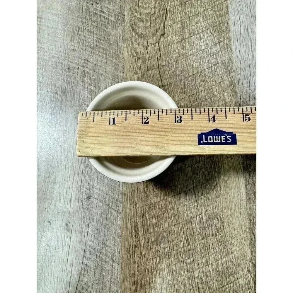 Le Creuset France Dark Green Small Stoneware Ramekin Crème Brûlée Ribbed 01.04